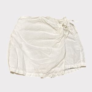 Zara Girls White Linen Wrap Skort - Size 11-12Y